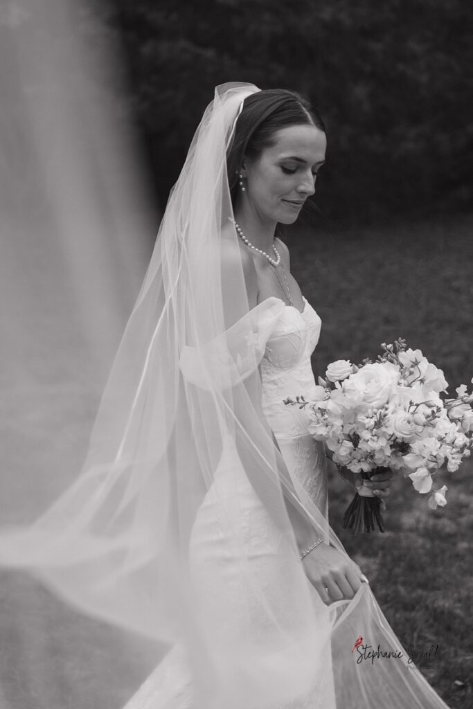 Bride and groom portraits at Covington Gardens wedding venue