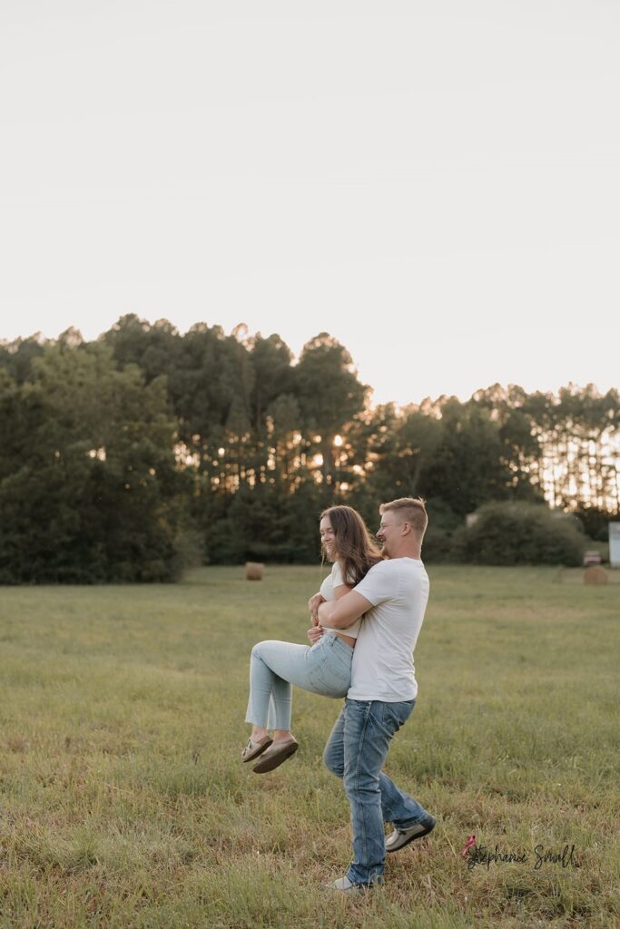 natural documentary wedding photography in Greensboro NC of bride and groom laughing