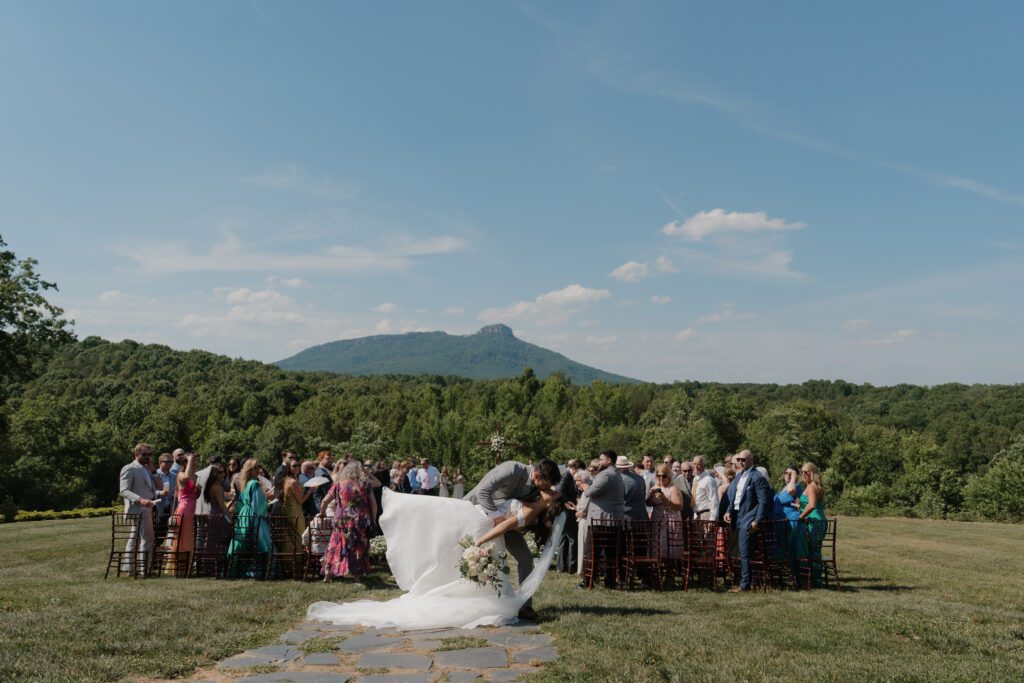 Bride at NC mountain wedding